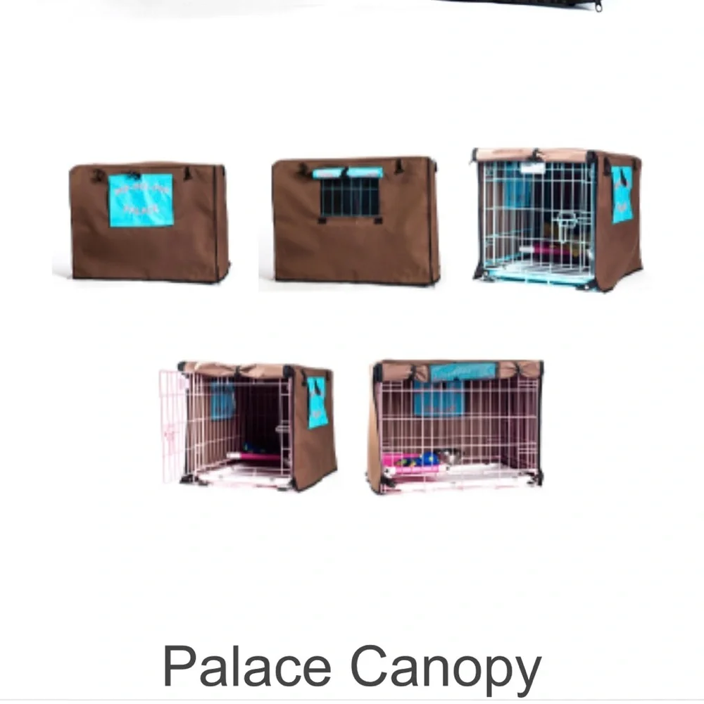 Pup-Pee-Poo-Palace Pet Palace Crate Cover 24x18x18 Brown NWOT